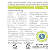 Bio Coprinus (Coprinus comatus, Schopftintling) 500 mg – 120 Kapseln aus EU-Anbau