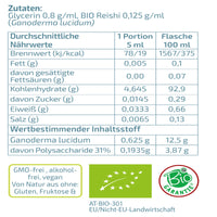 Nährwerte Reishi Flüssigextrakt