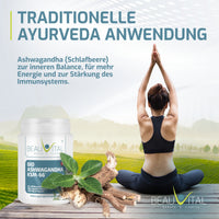 Bio Ashwagandha KSM-66 von BEAUVITAL mit traditioneller Ayurveda Anwendung