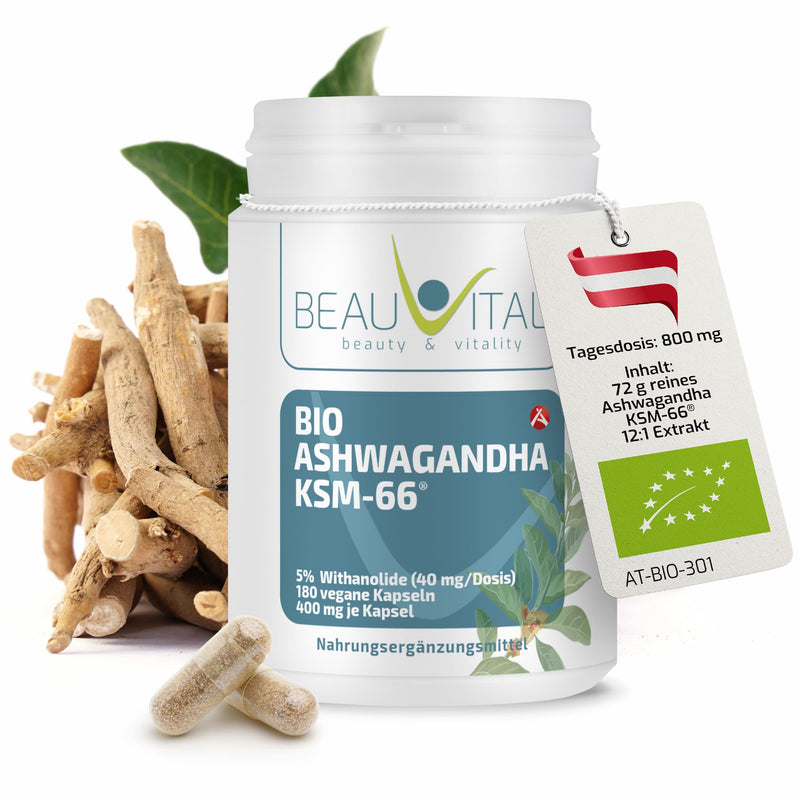 Bio Ashwagandha KSM-66 von BEAUVITAL