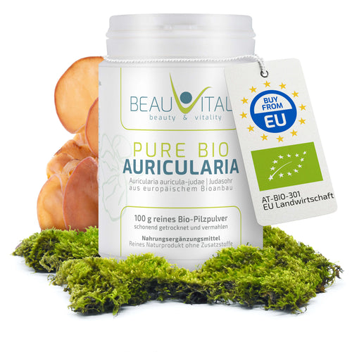 Pure Bio Auricularia 100g Pulver von BEAUVITAL